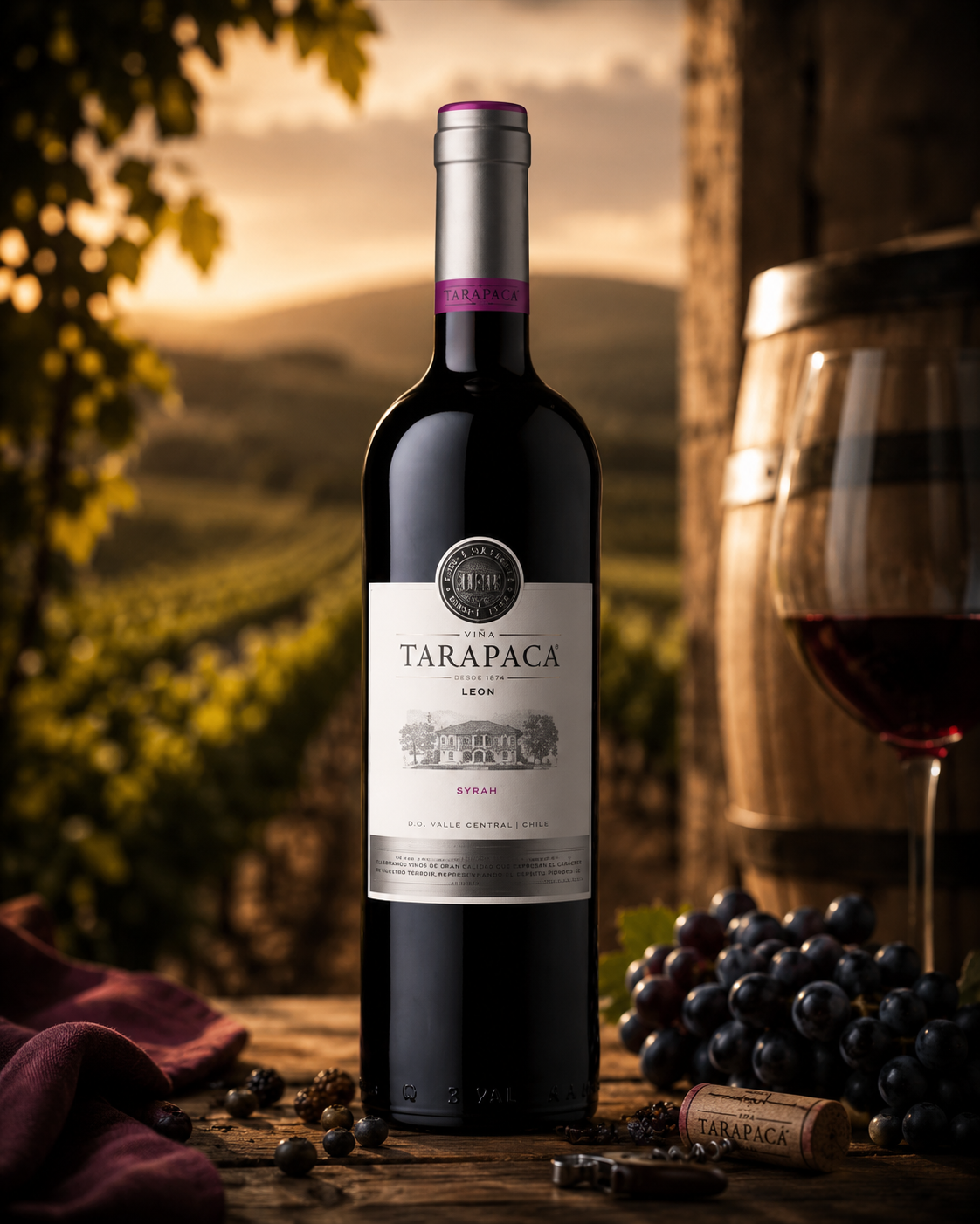 Chile Red Wine Tarapaca Shyrah 750ml 2