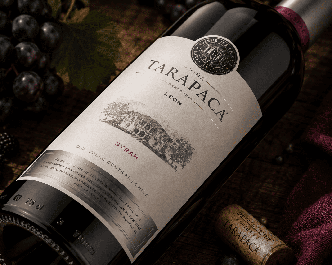 Chile Red Wine Tarapaca Shyrah 750ml 3