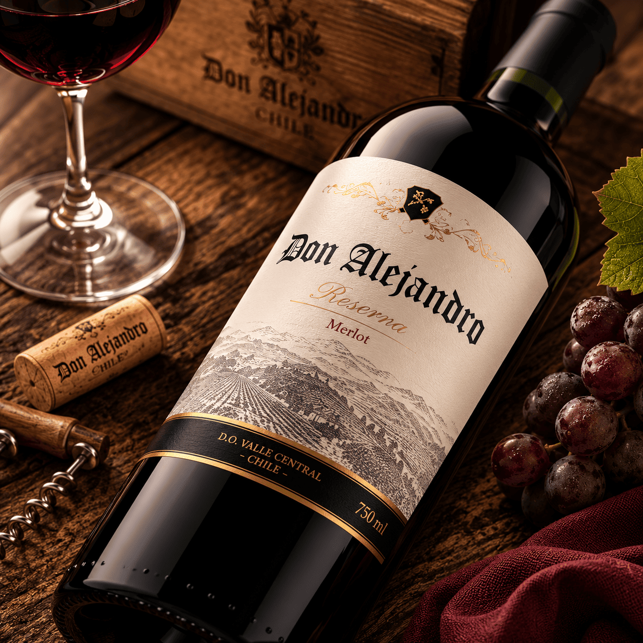 Don Alejandro Gran Reserva Merlot Chile Wine 750ml 3