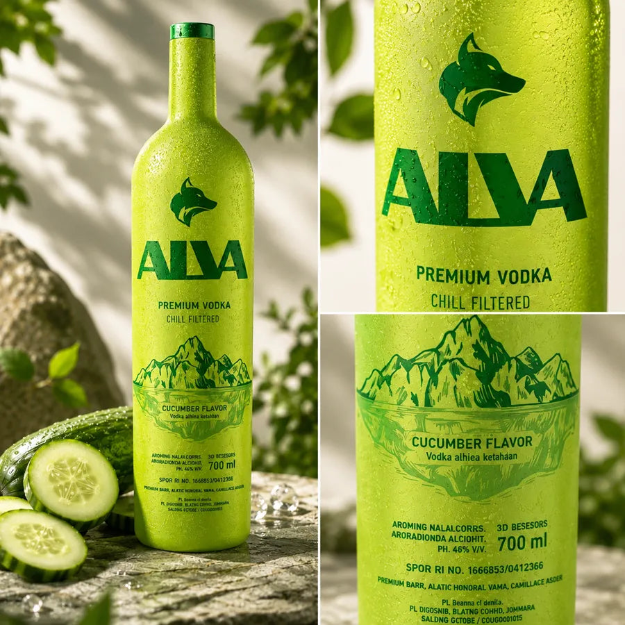 Alva Vodka Cucumber Flavour 700ml 3