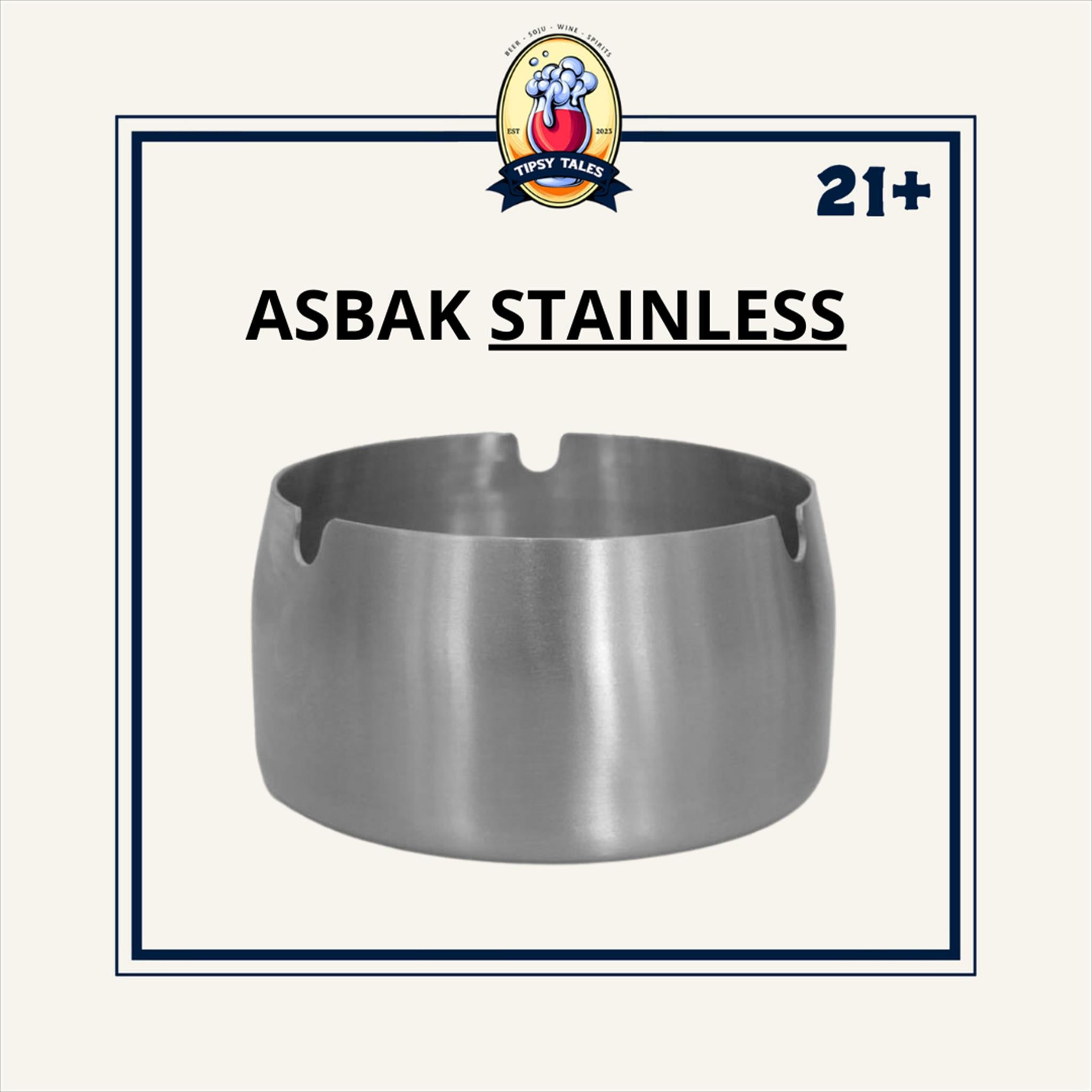 Asbak Stainless Steel/Asbak Bulat Ashtray 1
