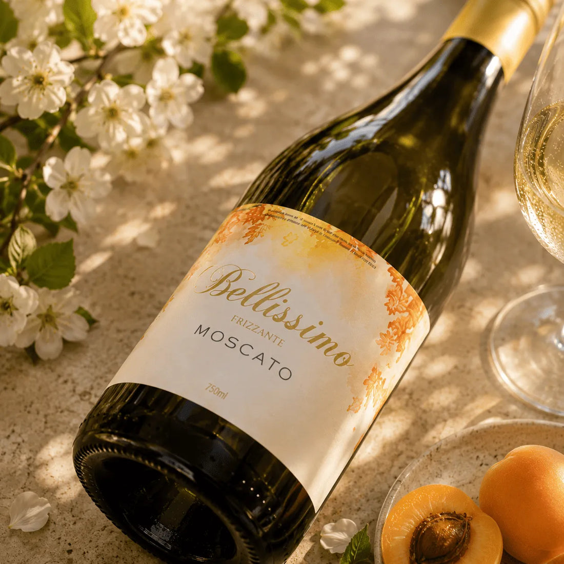 Bellissimo Moscato Frizzante Sweet White Wine 750ml 1
