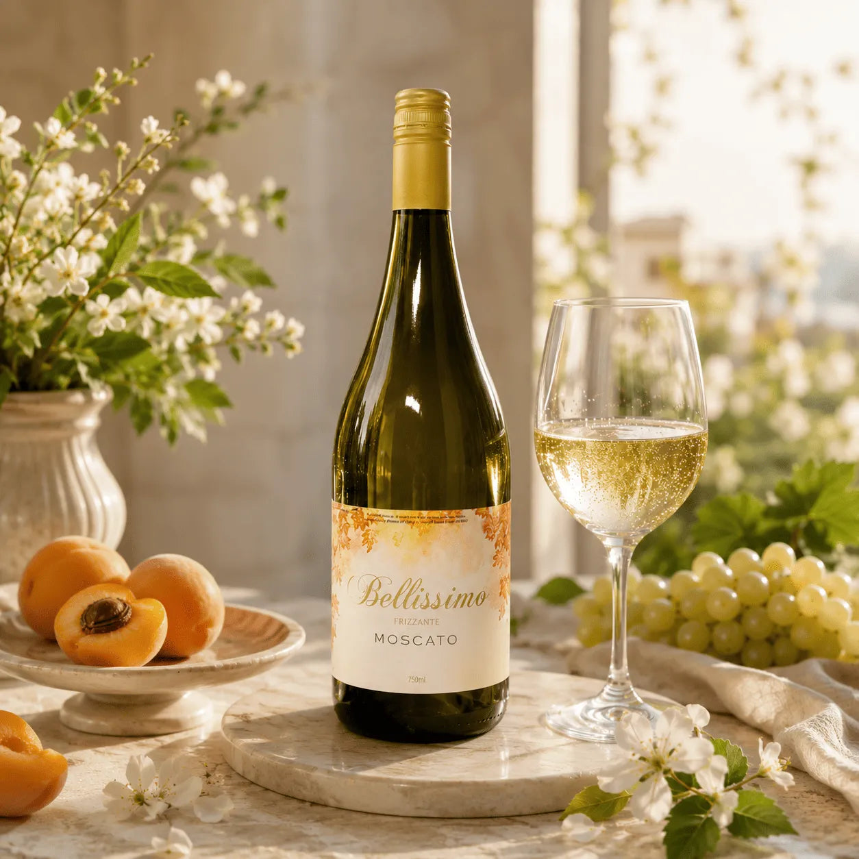 Bellissimo Moscato Frizzante Sweet White Wine 750ml 3