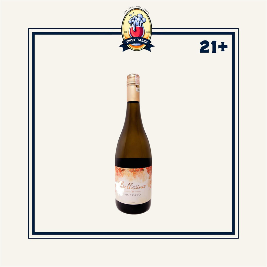 Bellissimo Moscato Frizzante Sweet White Wine 750ml 1