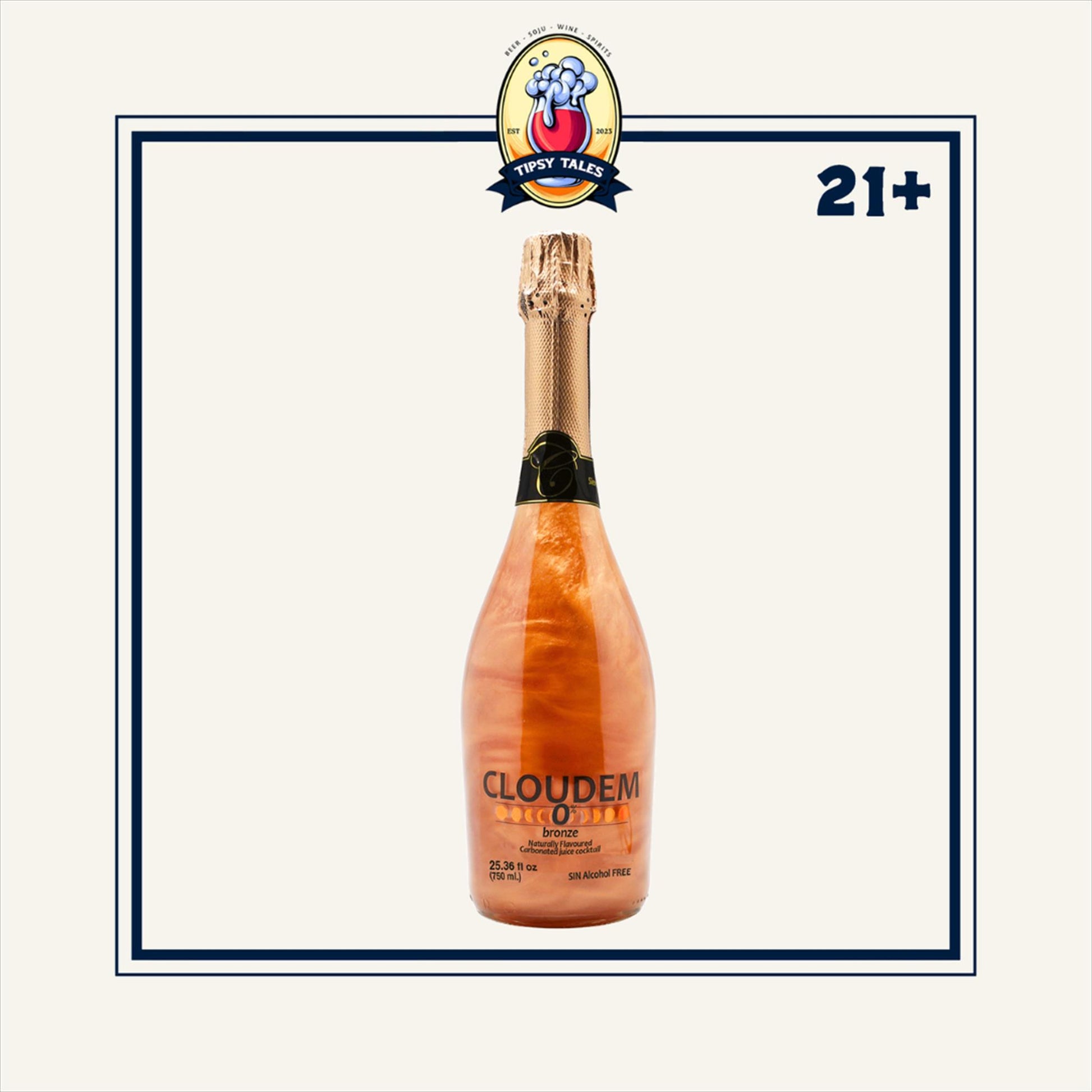 Cloudem Zero Bronze Sparkling Non Alcohol 750ml 1