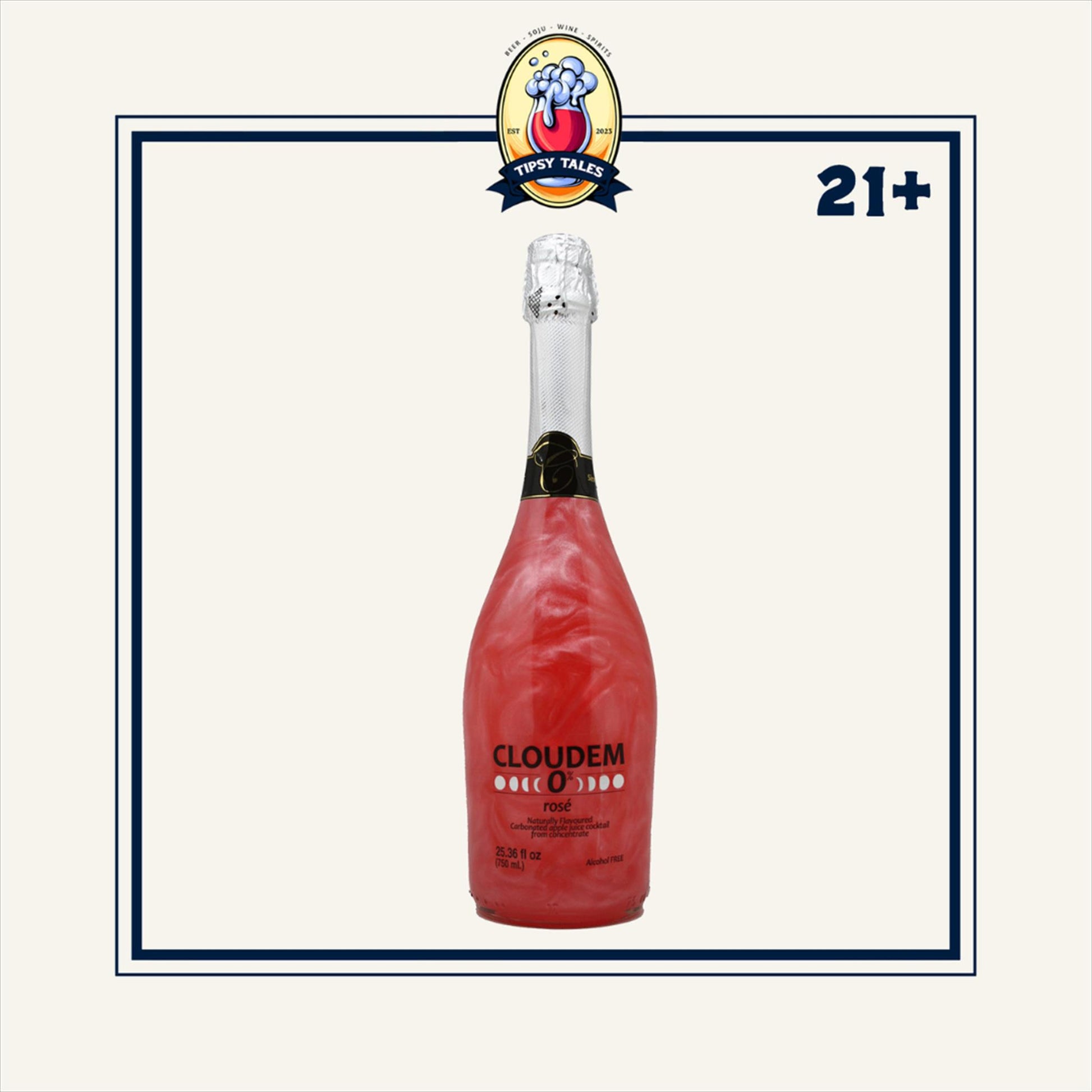 Cloudem Zero Rose Sparkling Non Alcohol 750ml 1
