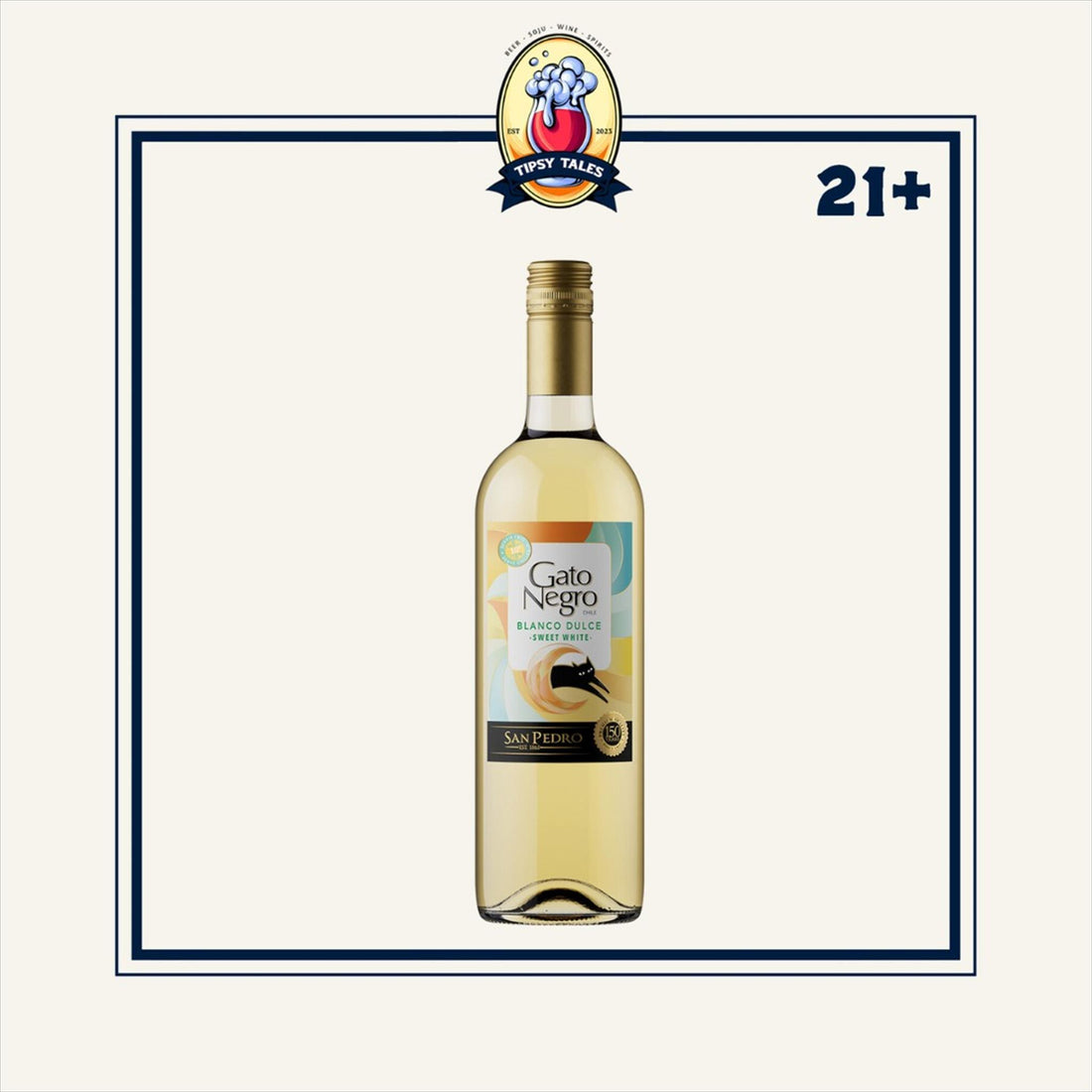 Gato Negro Blanco Dulce Sweet  White 750ml 1