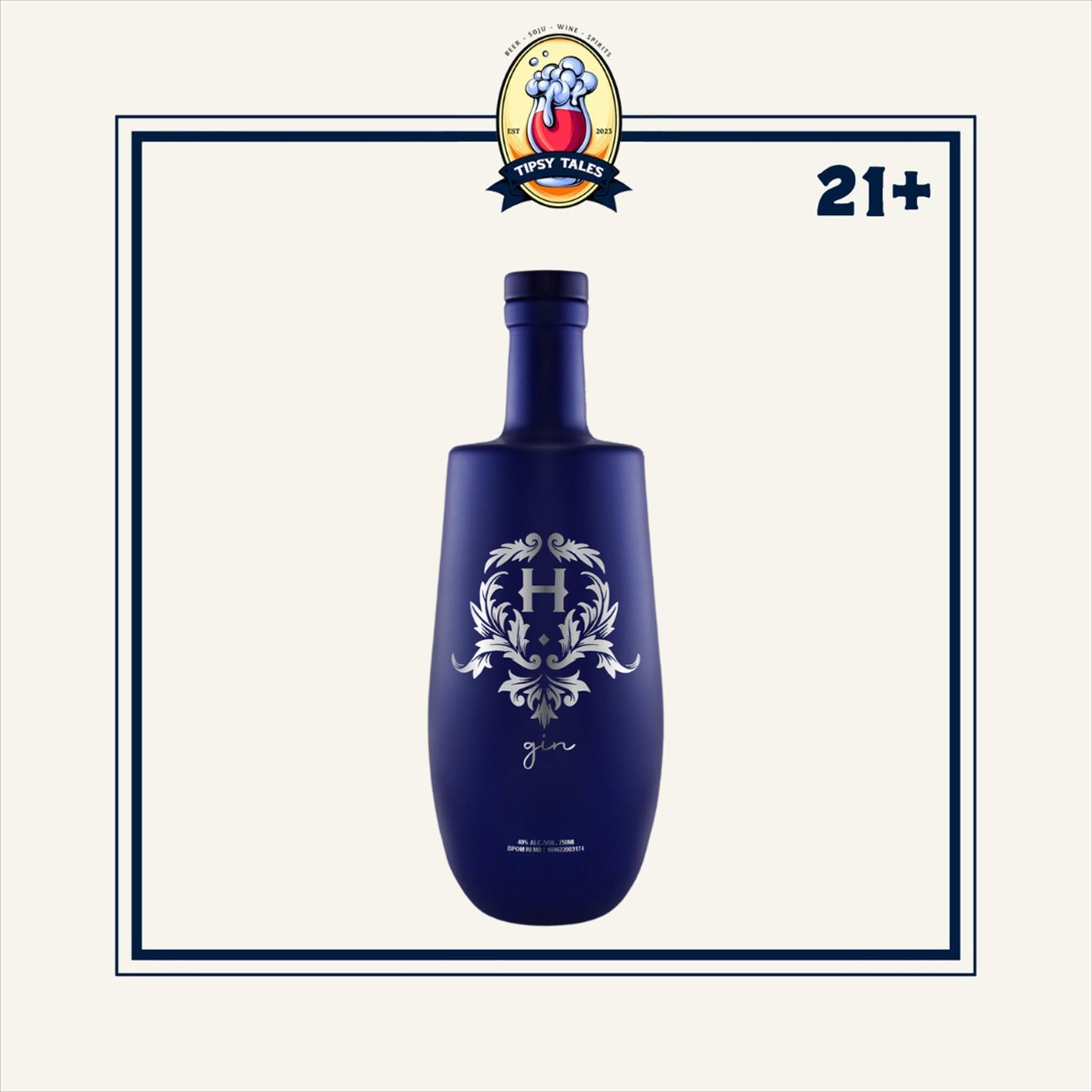 H Gin Premium Dry Gin 750ml 1