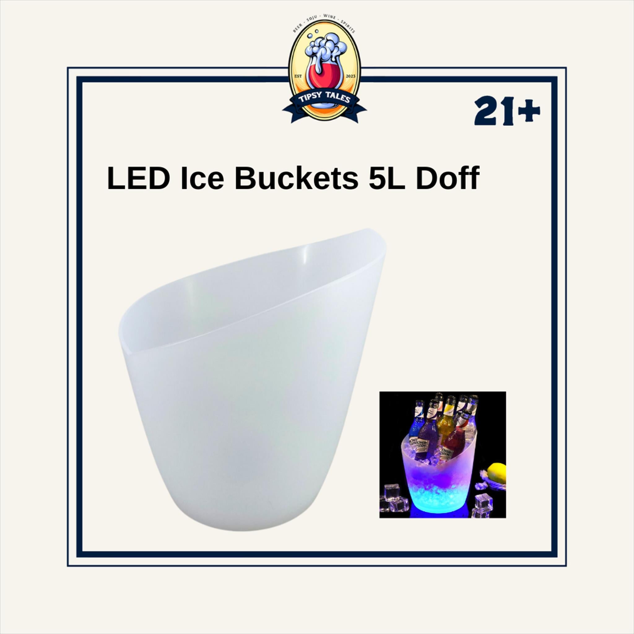 Ice Buckets 5L ABS Plastic Doff LED Colors Changing 1