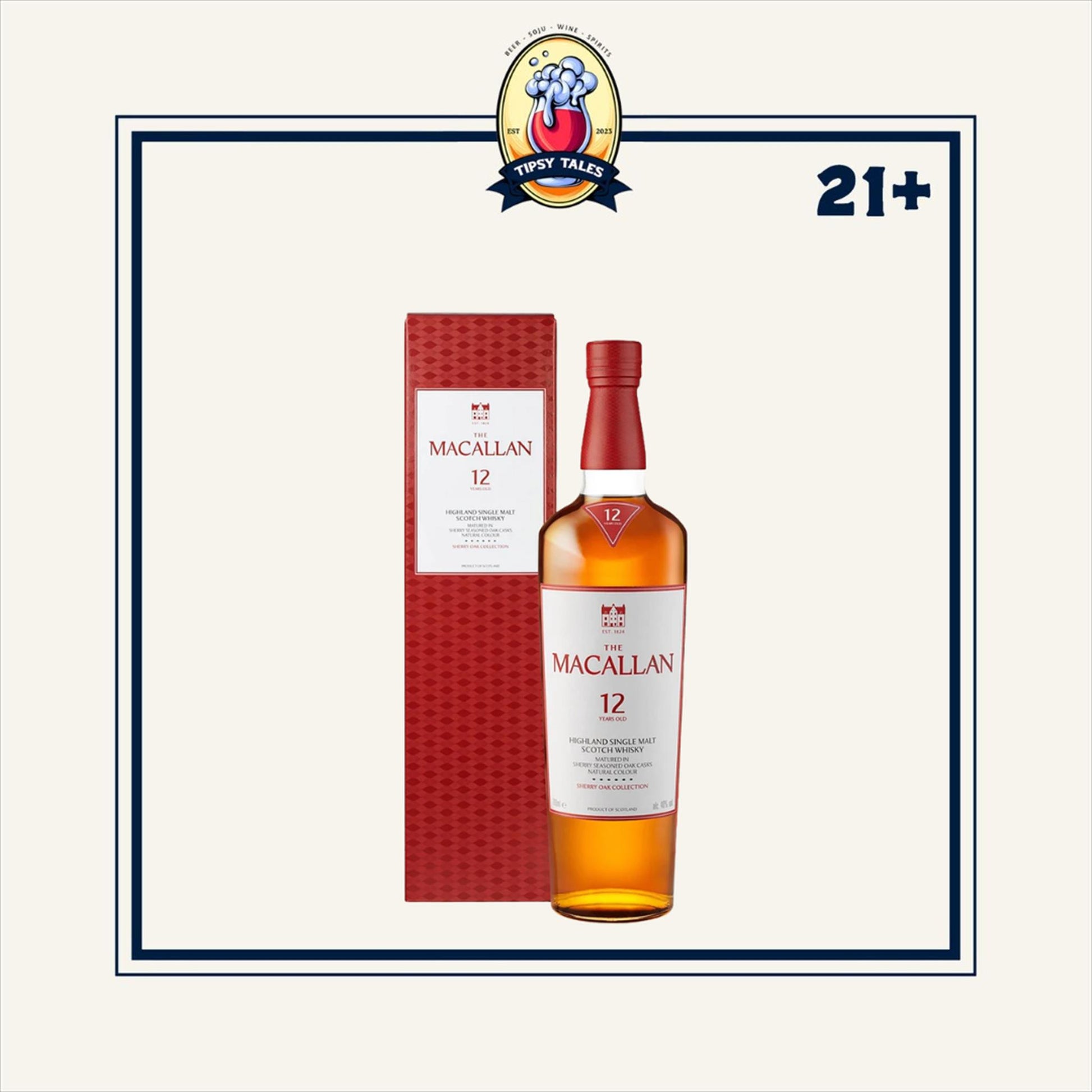 Macallan 12 Years Old Sherry Oak Collection Whiskey 700ml 1