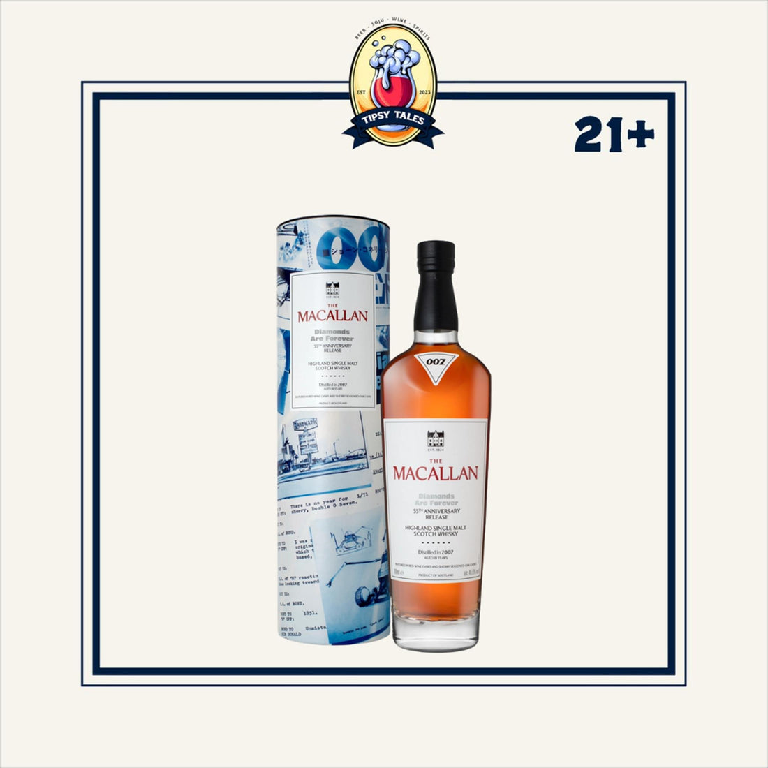 Macallan Diamonds Are Forever 55th Anniv James Bond Whiskey 700ml 1