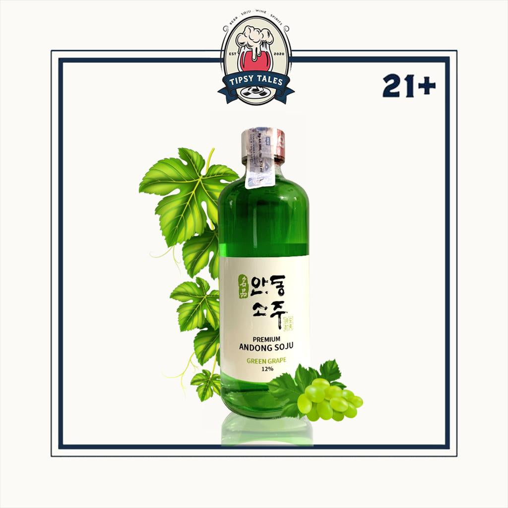 Premium Andong Soju Green Grape 375ml 1
