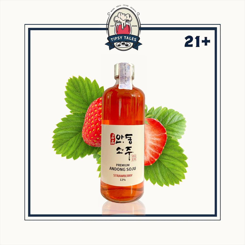 Premium Andong Soju Strawberry 375ml 1