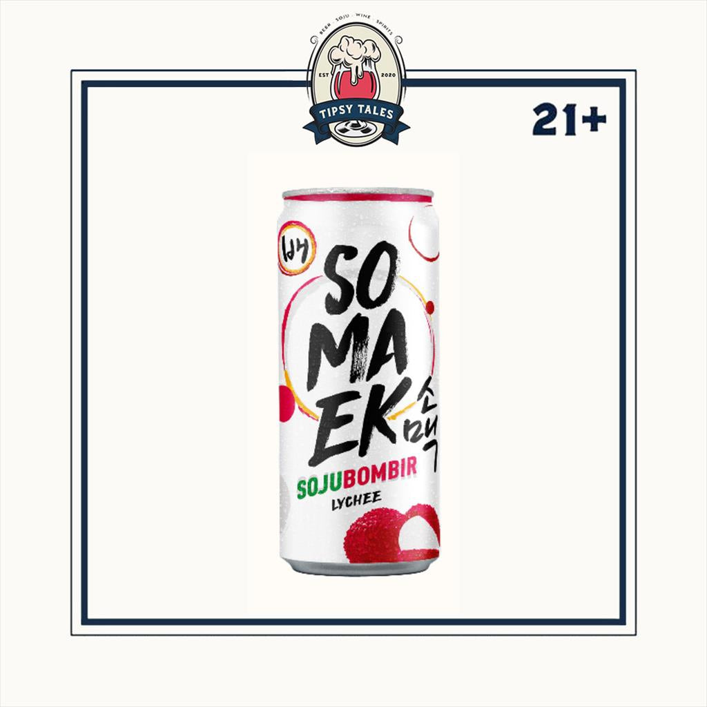 Somaek Soju Beer Lychee 320ml 1