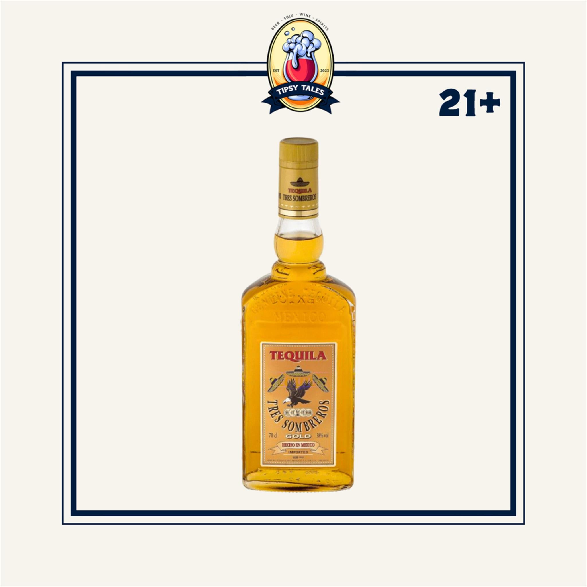 Tequila Tres Sombreros Reposado 700ml 1