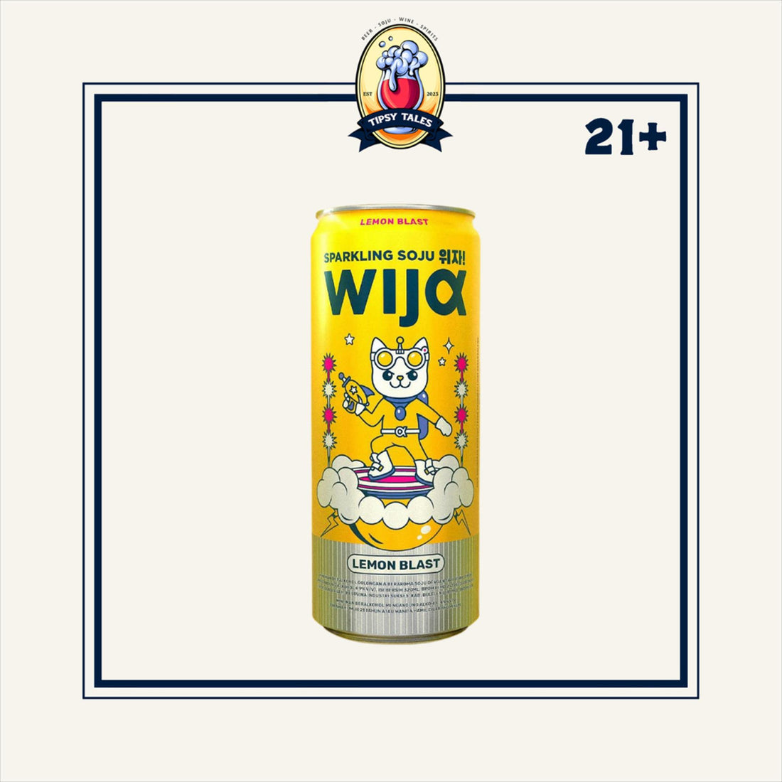 Wija Sparkling Soju Lemon Blast Can 320ml 1